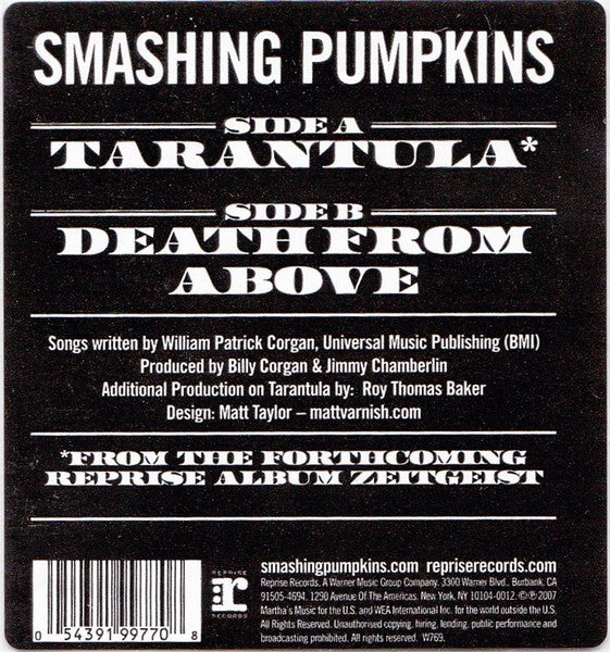Smashing Pumpkins* : Tarantula (7", Single, Whi)