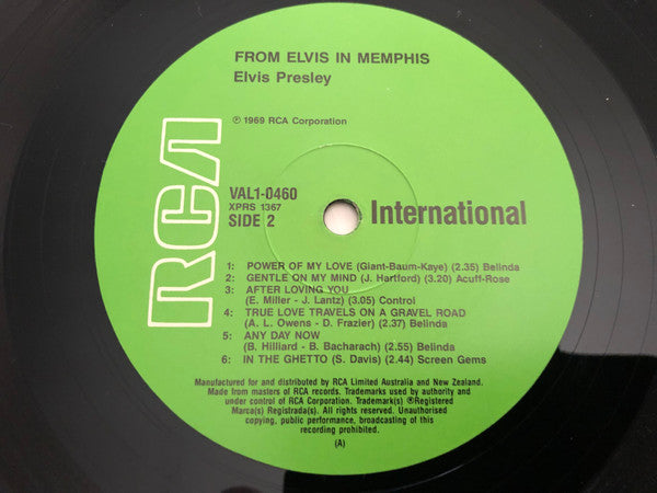 Elvis Presley : From Elvis In Memphis (LP, Album, RE)