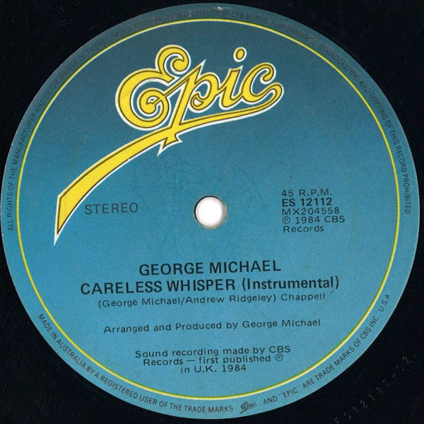 George Michael : Careless Whisper (12")