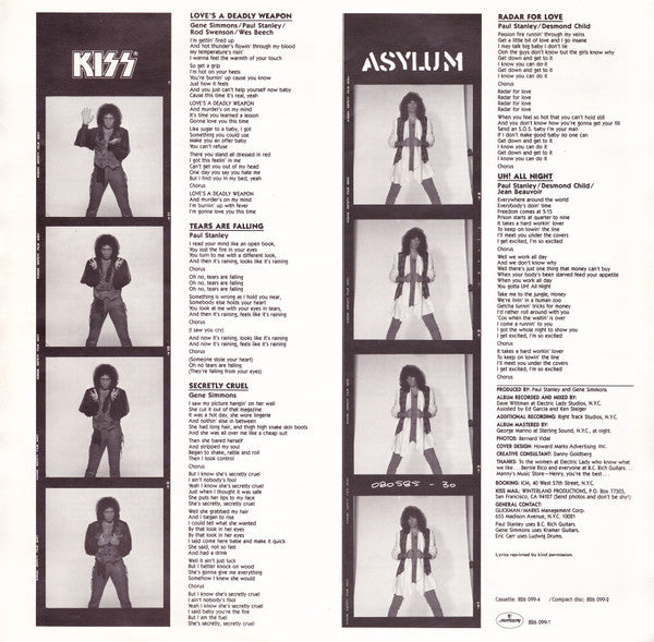 Kiss : Asylum (LP, Album)