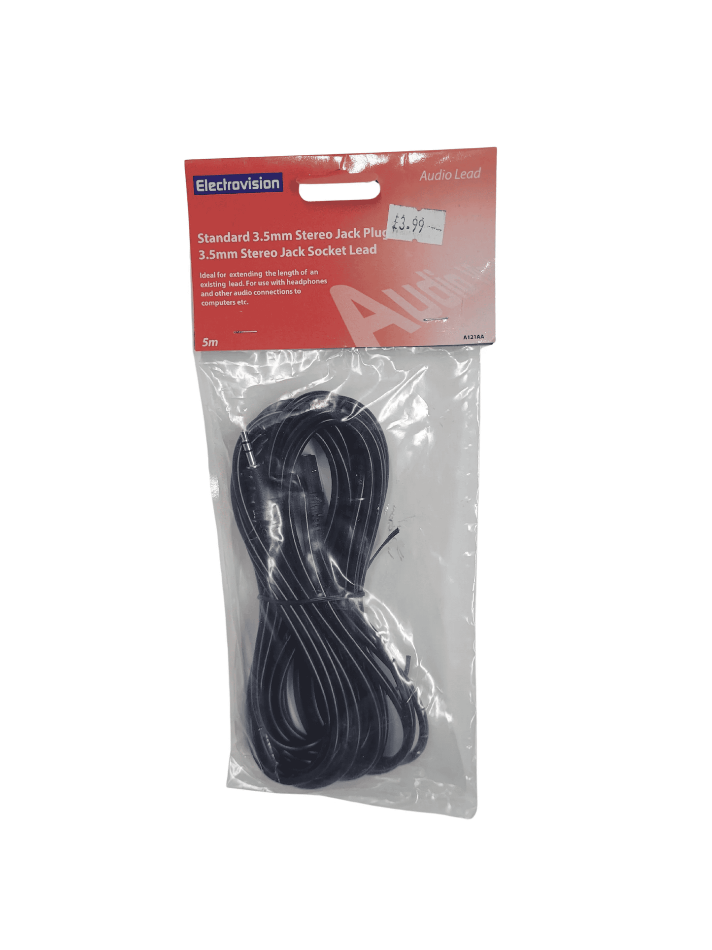 ELECTROVISION Standard 3.5mm Stereo Jack Lead 5M