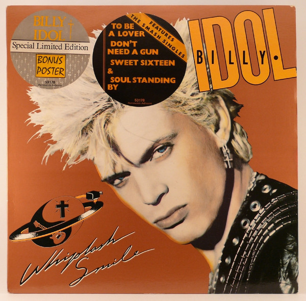 BILLY IDOL - Whiplash Smile (VG+/VG+) Vinyl