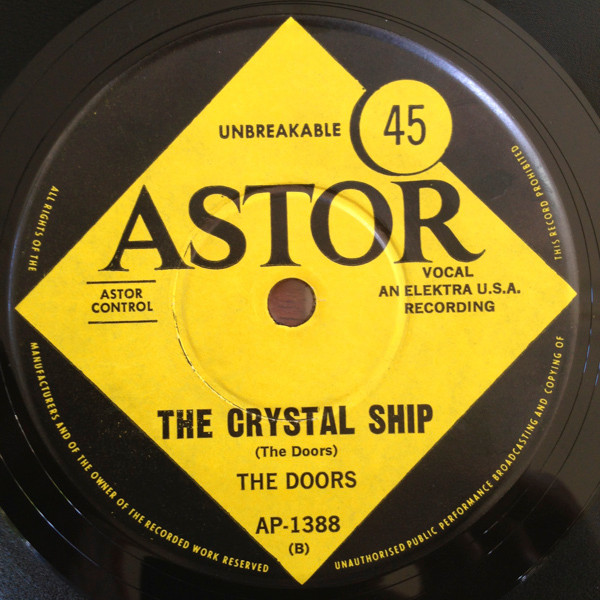 THE DOORS - Light My Fire / The Crystal Ship 7" Single (VG/GEN) Vinyl