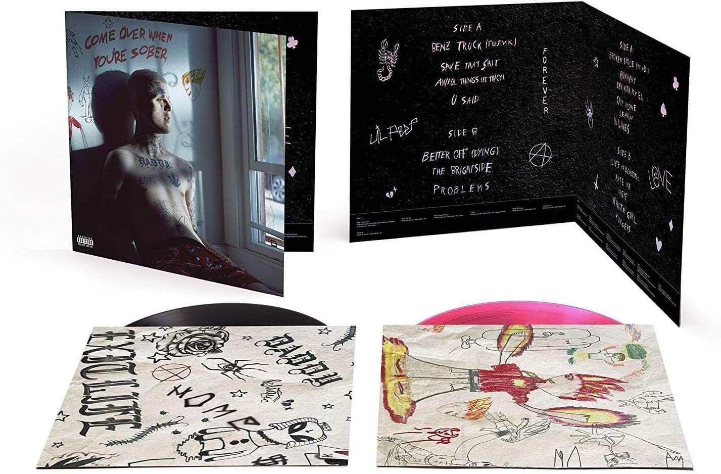LIL PEEP - Come Over When You're Sober, Pt. 1 & Pt. 2 Vinyl - JWrayRecords