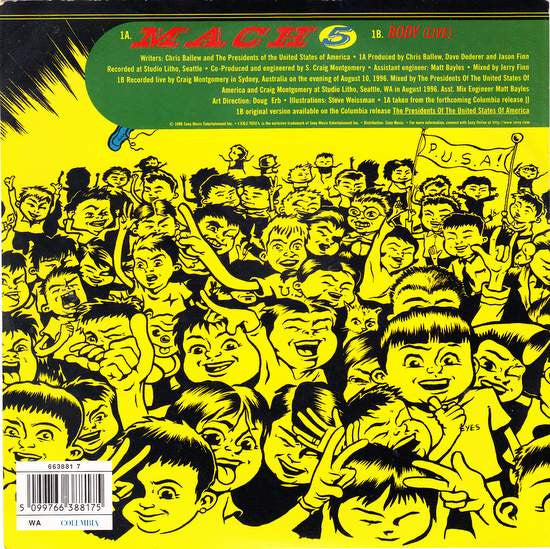 The Presidents Of The United States Of America : Mach 5 (7", Single, Ltd, Pic)