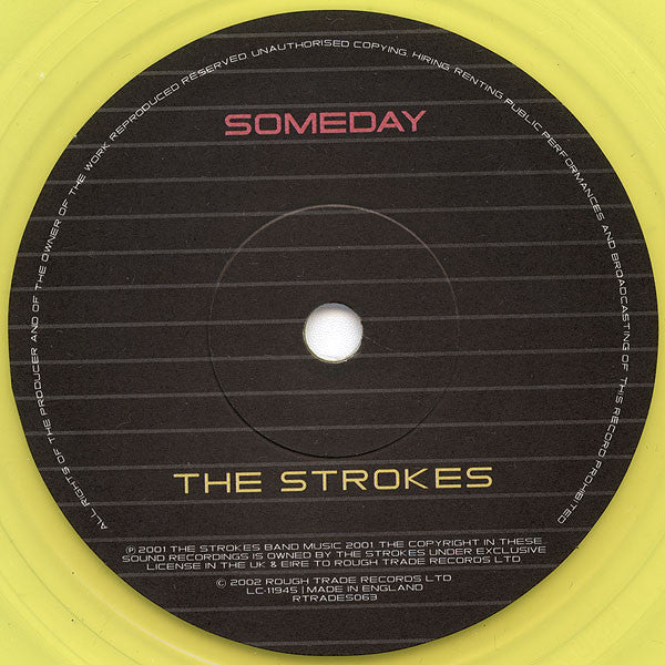 The Strokes : Someday (7", Single, Yel)