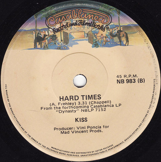 Kiss : I Was Made For Lovin' You  (7", Single)
