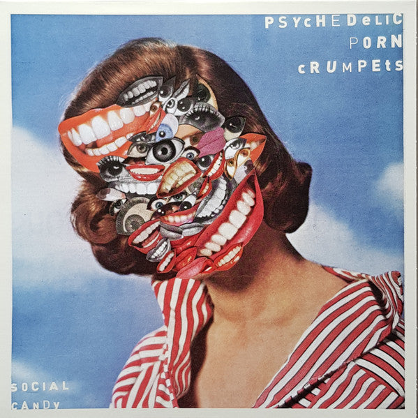 Psychedelic Porn Crumpets : Social Candy (7", Single, Ltd, Red)