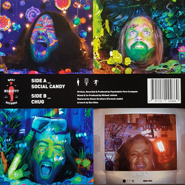 Psychedelic Porn Crumpets : Social Candy (7", Single, Ltd, Red)