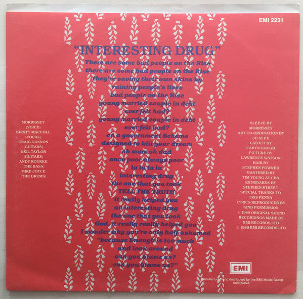 Morrissey : Interesting Drug (7", Single)