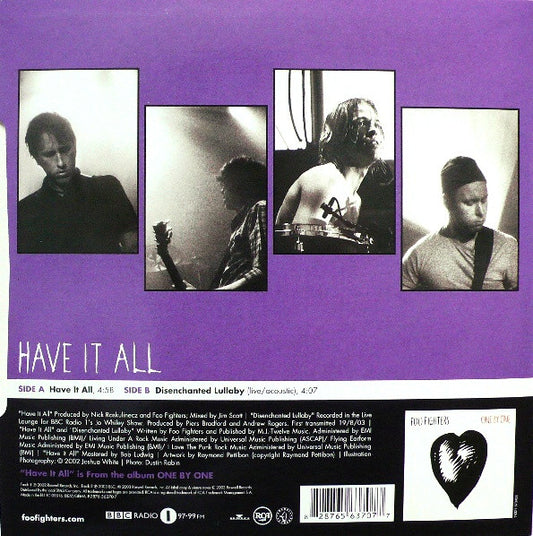 Foo Fighters : Have It All (7", Single)