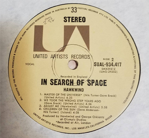 Hawkwind : X In Search Of Space (LP, Album)