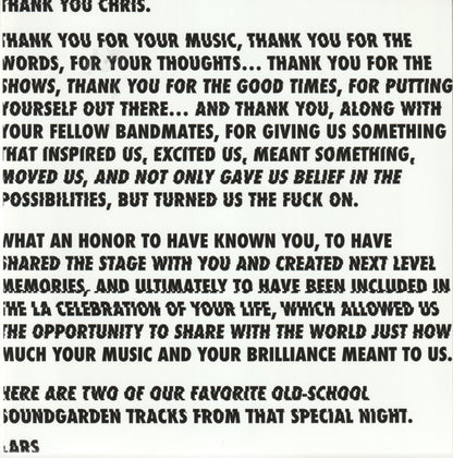 Metallica : Tribute To Chris Cornell (7", Club, Ltd, Num)