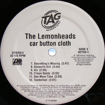 The Lemonheads : Car Button Cloth (LP, Album)