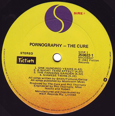 The Cure : Pornography (LP, Album, RE)