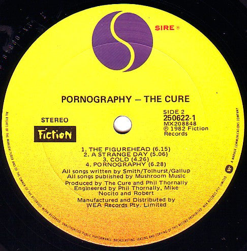 The Cure : Pornography (LP, Album, RE)