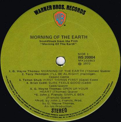 Various : Morning Of The Earth (Soundtrack From The Film "Morning Of The Earth") (LP, Album, Gat)