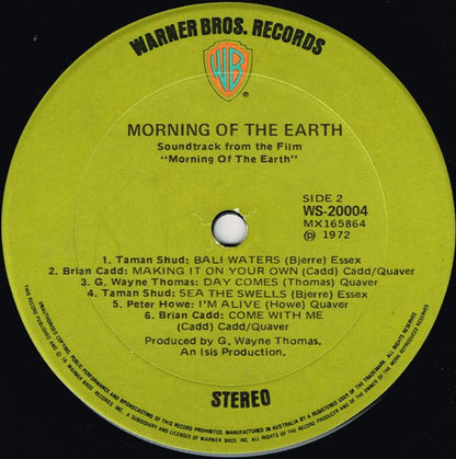 Various : Morning Of The Earth (Soundtrack From The Film "Morning Of The Earth") (LP, Album, Gat)