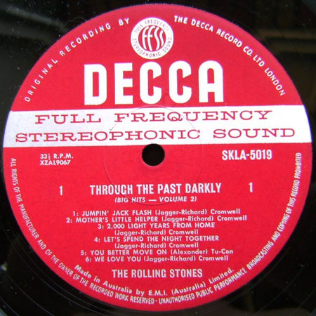The Rolling Stones : Through The Past, Darkly (Big Hits Vol. 2) (LP, Comp, Red)