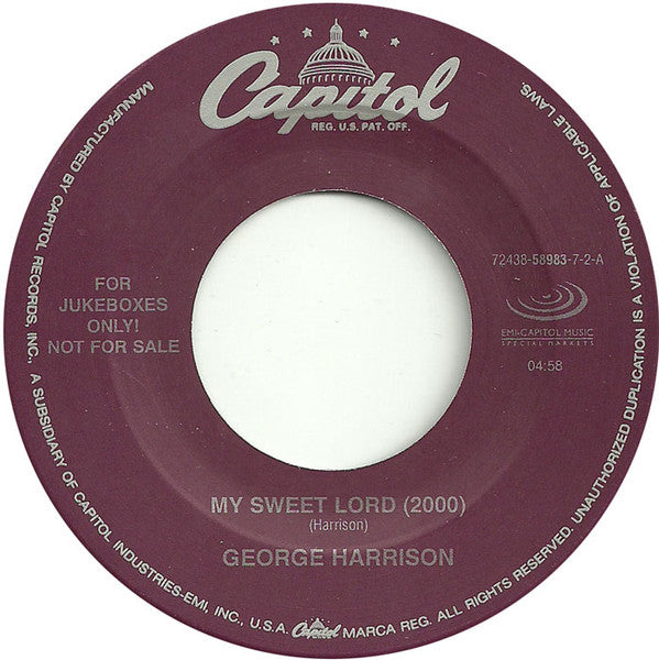 George Harrison : My Sweet Lord (2000) (7", Jukebox, Tra)