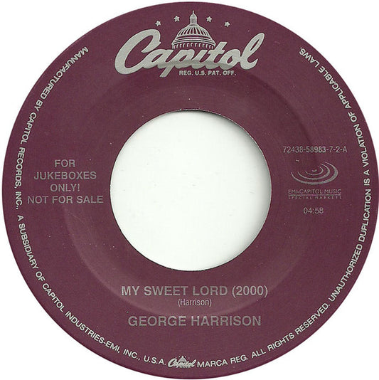George Harrison : My Sweet Lord (2000) (7", Jukebox, Tra)