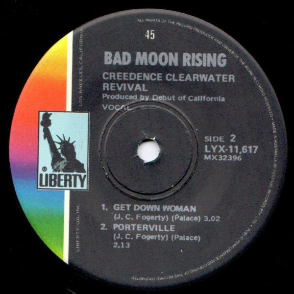 Creedence Clearwater Revival : Bad Moon Rising (7", EP, Fir)
