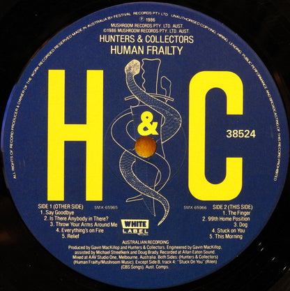 Hunters & Collectors : Human Frailty (LP, Album)