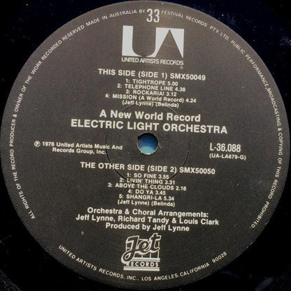Electric Light Orchestra : A New World Record (LP, Album)