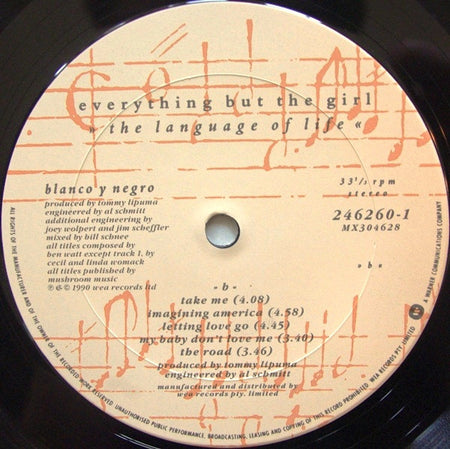 Everything But The Girl : The Language Of Life (LP, Album)