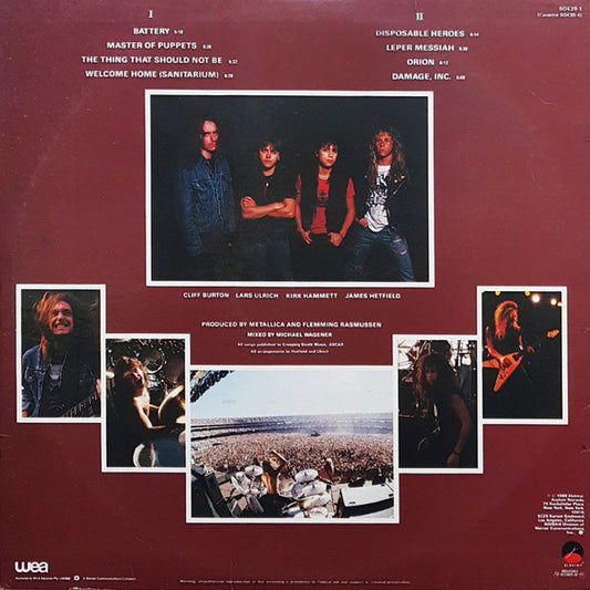 Metallica : Master Of Puppets (LP, Album)
