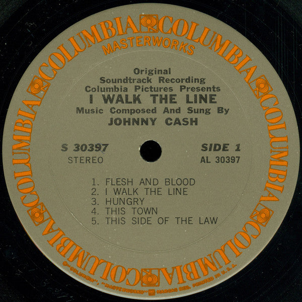 Johnny Cash Accompanied By The Tennessee Three : I Walk The Line (Original Soundtrack Recording) (LP, Album, San)