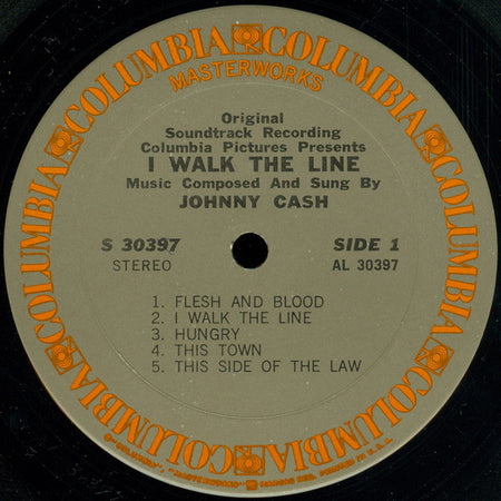 Johnny Cash Accompanied By The Tennessee Three : I Walk The Line (Original Soundtrack Recording) (LP, Album, San)