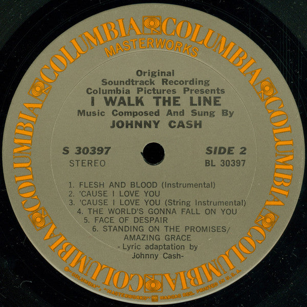 Johnny Cash Accompanied By The Tennessee Three : I Walk The Line (Original Soundtrack Recording) (LP, Album, San)