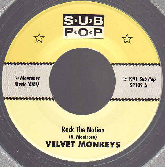Velvet Monkeys* : Rock The Nation b/w Why Don't We Do It In The Road? (7", Single, Ltd, Cle)