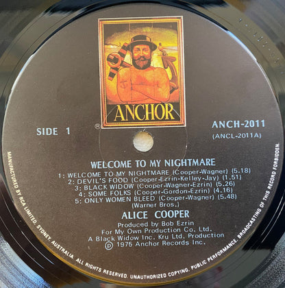 Alice Cooper (2) : Welcome To My Nightmare (LP, Album, RE, Bla)