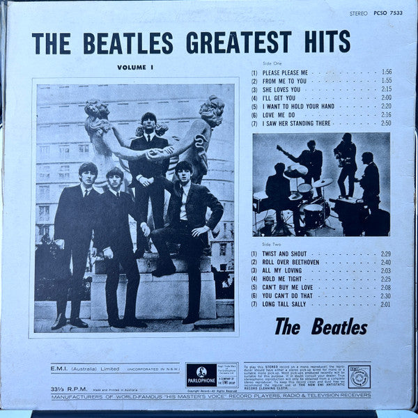The Beatles : Greatest Hits Volume 1 (LP, Comp, RE, RP)