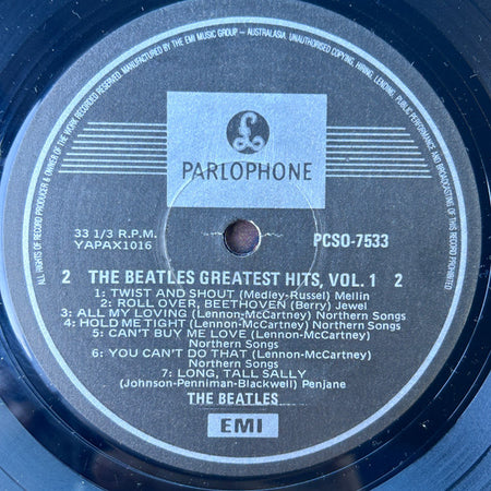The Beatles : Greatest Hits Volume 1 (LP, Comp, RE, RP)