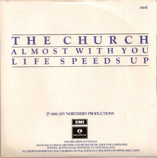 The Church : Almost With You (7", Single, Fla)