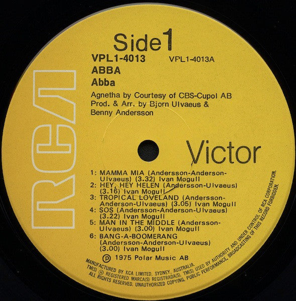 ABBA : ABBA (LP, Album, Yel)
