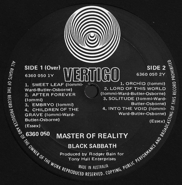 Black Sabbath : Master Of Reality (LP, Album)