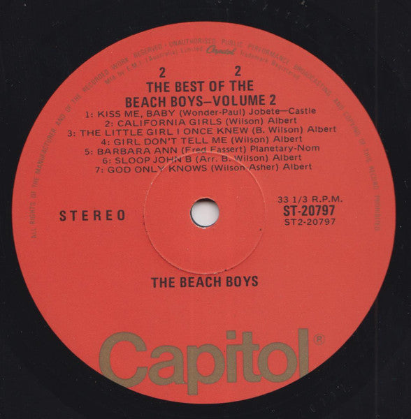 The Beach Boys : The Best Of The Beach Boys Volume 2 (LP, Comp, RE, RP)