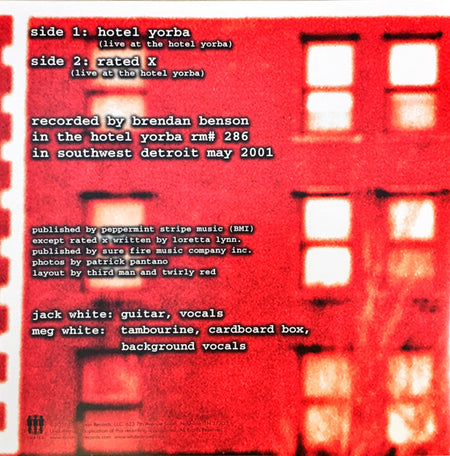 The White Stripes : Hotel Yorba (7", RSD, Single, Ltd, RE, Red)