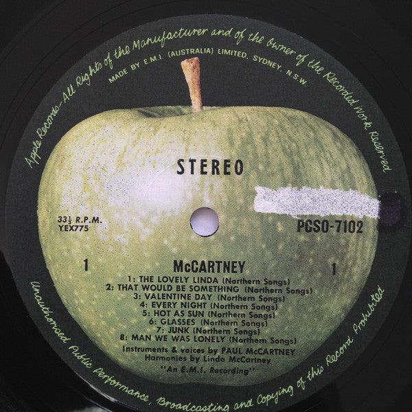 McCartney* : McCartney (LP, Album, 1st)