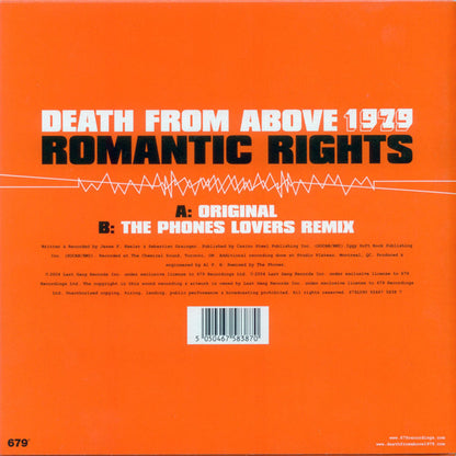 Death From Above 1979 : Romantic Rights (7", Single)