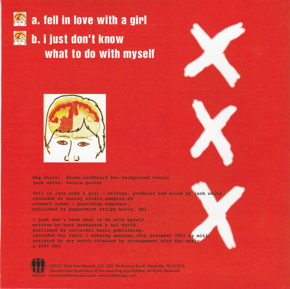 The White Stripes : Fell In Love With A Girl (7", Single, RE)