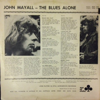 John Mayall : The Blues Alone (LP)
