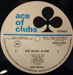 John Mayall : The Blues Alone (LP)