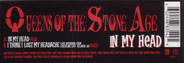 Queens Of The Stone Age : In My Head (7", Single, Pic)