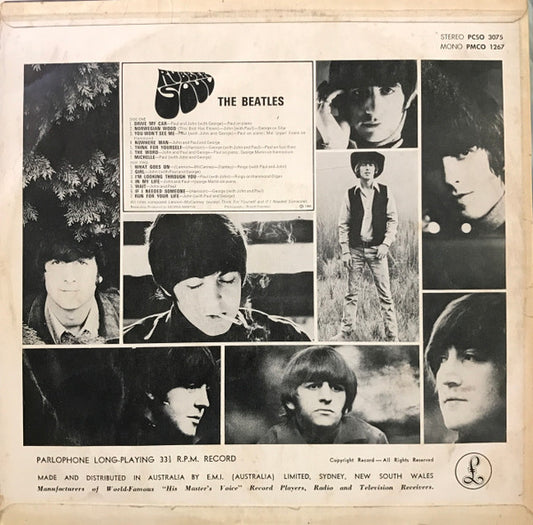 The Beatles : Rubber Soul (LP, Album, Mono)