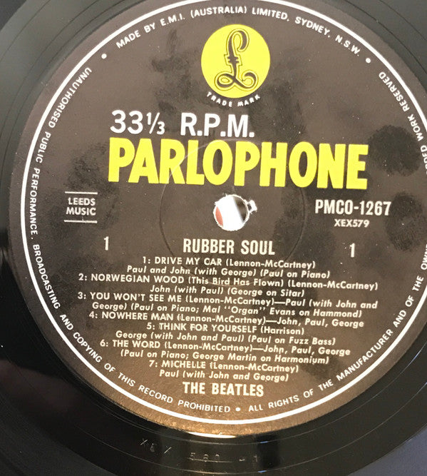The Beatles : Rubber Soul (LP, Album, Mono)